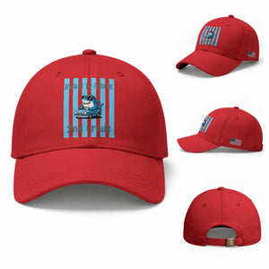 Ready To Attack 2nd Grade Baseball Cap Funny Shark Driving Car Back To School TS12 Baseball Cap Universal Fit Red Print Your Wear