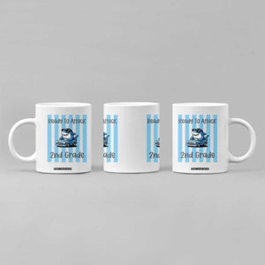 Ready To Attack 2nd Grade Coffee Mug Funny Shark Driving Car Back To School