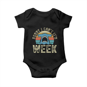 Vintage Hammerhead Shark Lover Baby Onesie Sorry I Cant Its Week