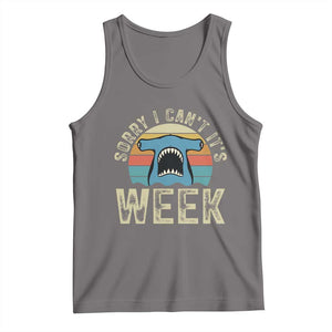 Vintage Hammerhead Shark Lover Tank Top Sorry I Cant Its Week