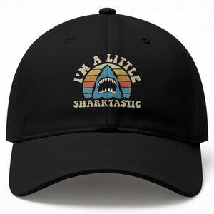 Im A Little Sharktastic Baseball Cap Vintage Shark Lover Week Gift