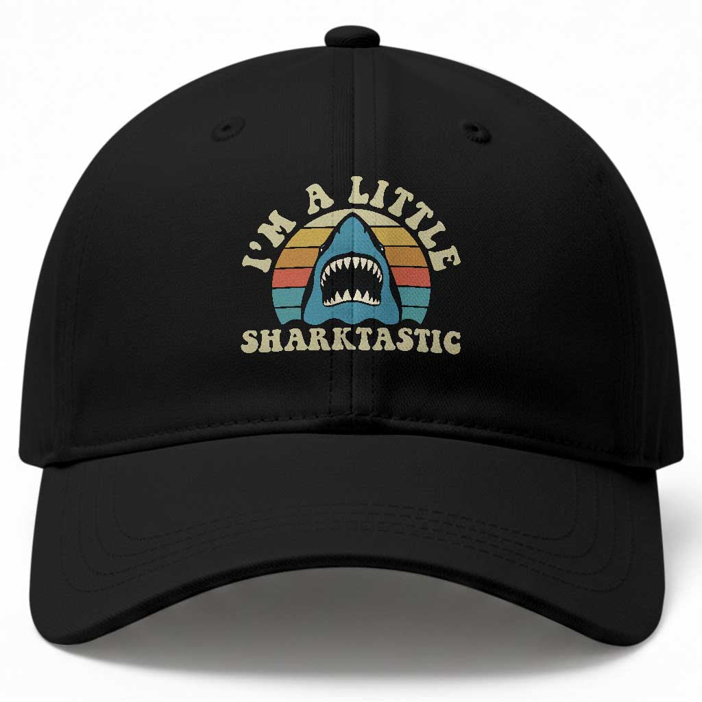 Im A Little Sharktastic Baseball Cap Vintage Shark Lover Week Gift TS12 Print Your Wear