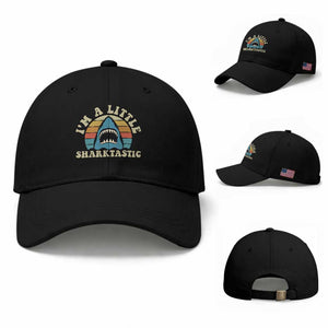 Im A Little Sharktastic Baseball Cap Vintage Shark Lover Week Gift