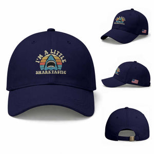 Im A Little Sharktastic Baseball Cap Vintage Shark Lover Week Gift