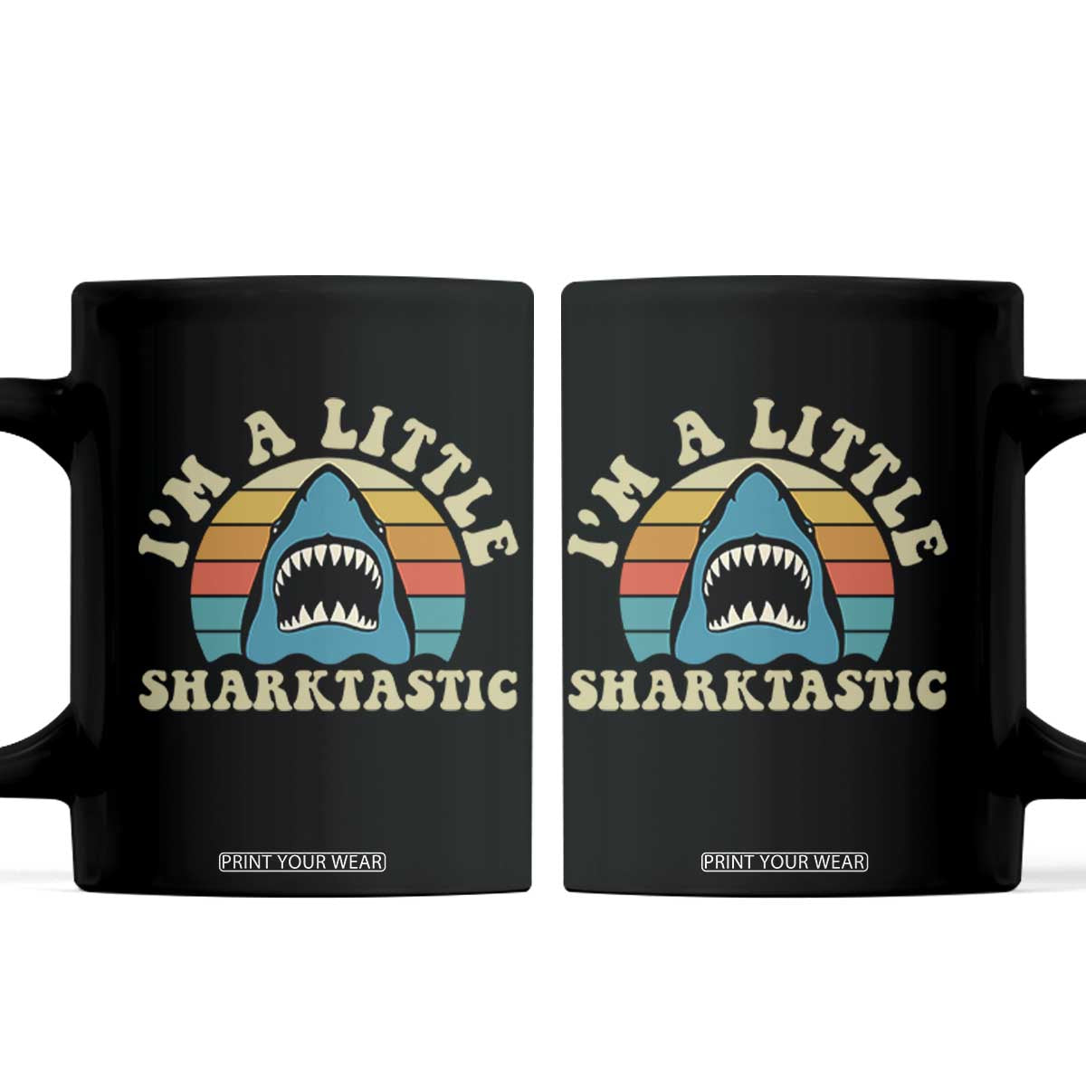 Im A Little Sharktastic Coffee Mug Vintage Shark Lover Week Gift