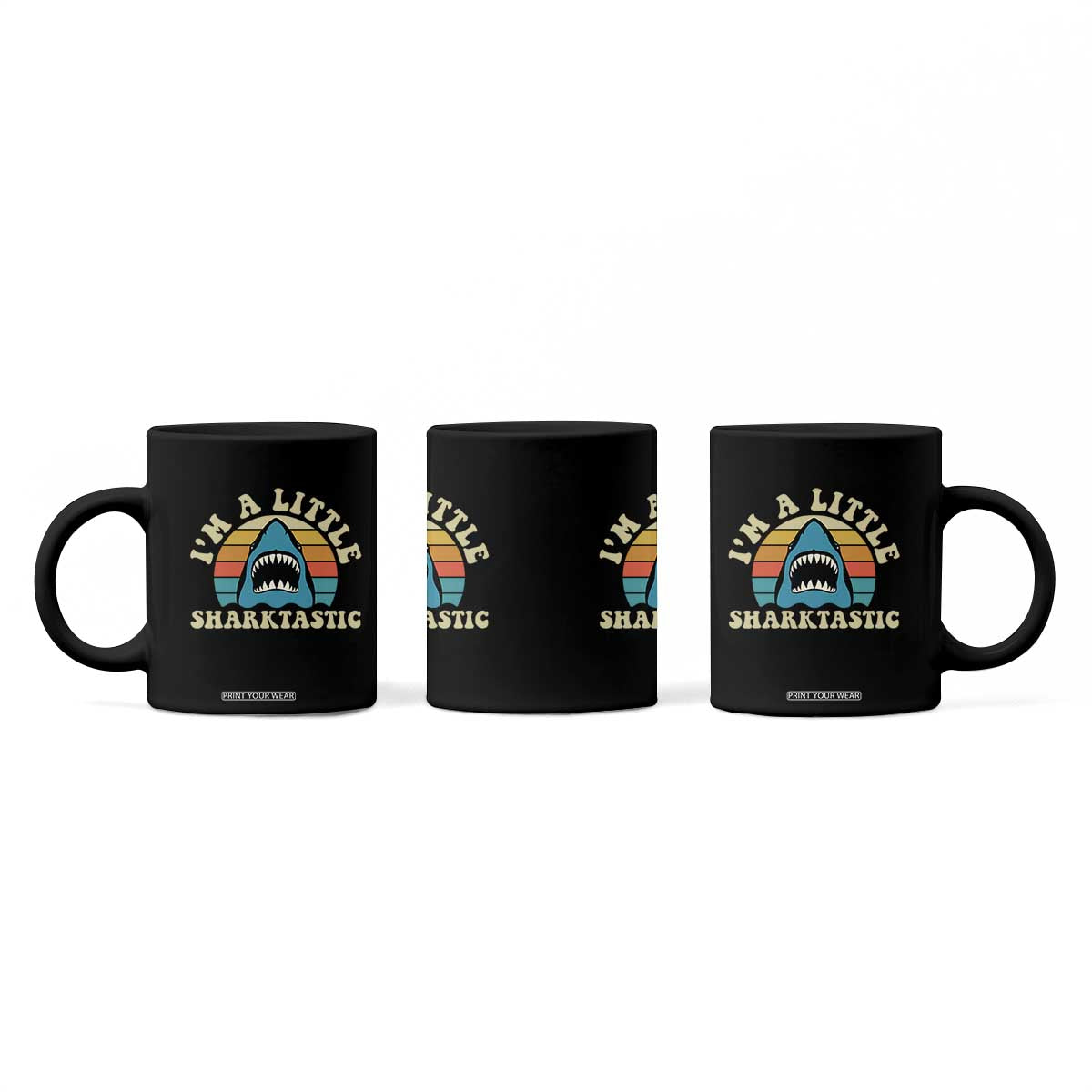 Im A Little Sharktastic Coffee Mug Vintage Shark Lover Week Gift
