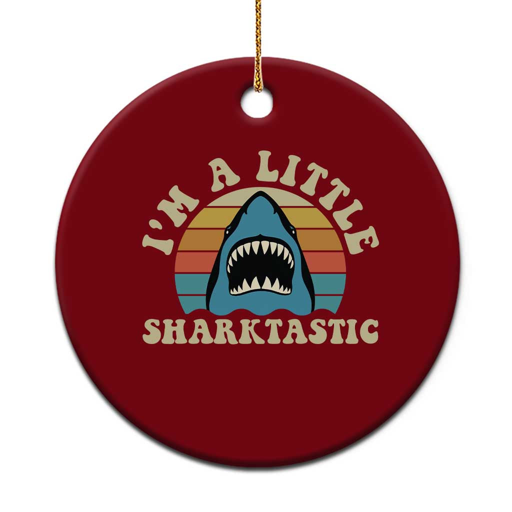 Im A Little Sharktastic Ceramic Ornament Vintage Shark Lover Week Gift
