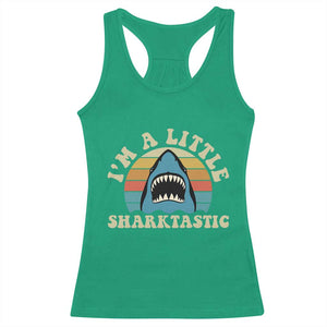 Im A Little Sharktastic Racerback Tank Top Vintage Shark Lover Week Gift