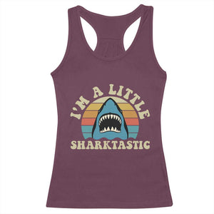 Im A Little Sharktastic Racerback Tank Top Vintage Shark Lover Week Gift