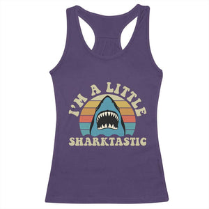 Im A Little Sharktastic Racerback Tank Top Vintage Shark Lover Week Gift