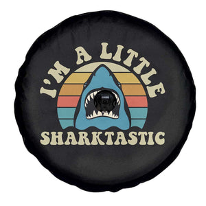 Im A Little Sharktastic Spare Tire Cover Vintage Shark Lover Week Gift