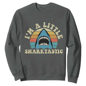 Im A Little Sharktastic Sweatshirt Vintage Shark Lover Week Gift