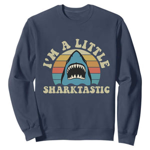 Im A Little Sharktastic Sweatshirt Vintage Shark Lover Week Gift