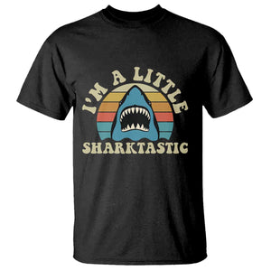 Im A Little Sharktastic T Shirt Vintage Shark Lover Week Gift