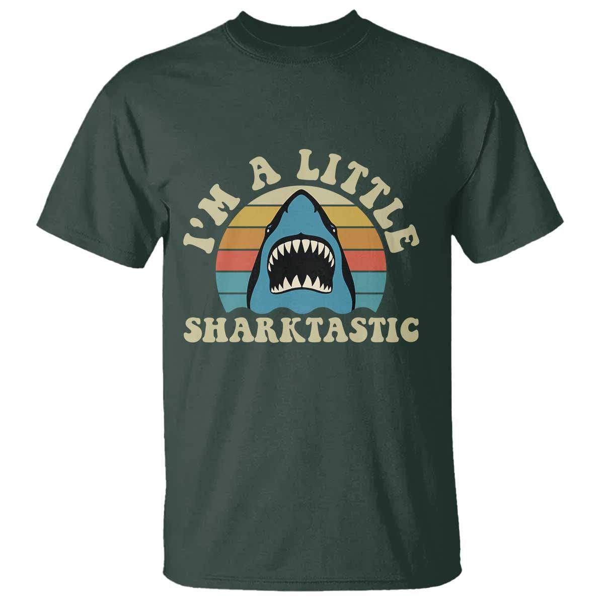 Im A Little Sharktastic T Shirt Vintage Shark Lover Week Gift