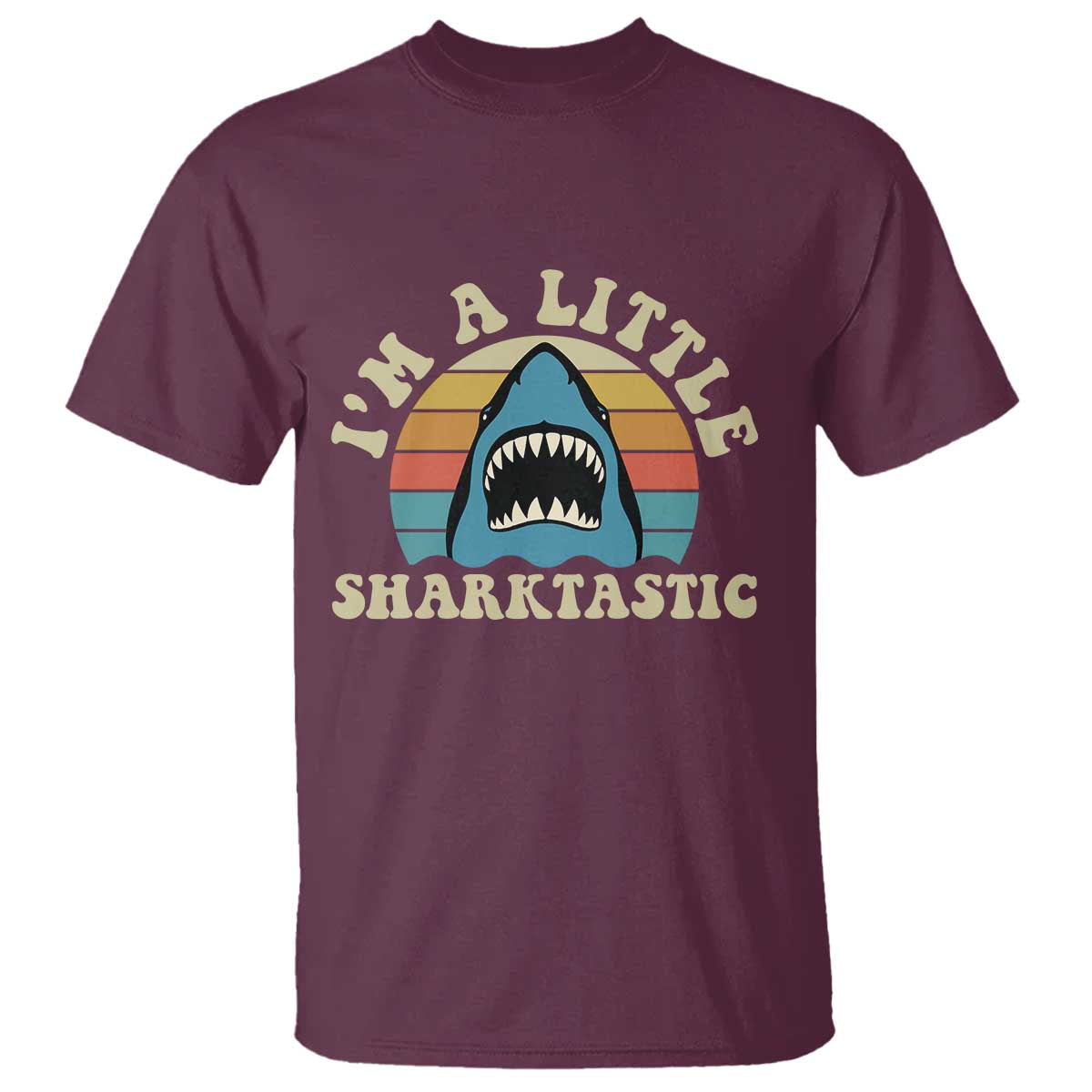 Im A Little Sharktastic T Shirt Vintage Shark Lover Week Gift
