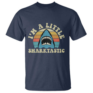 Im A Little Sharktastic T Shirt Vintage Shark Lover Week Gift