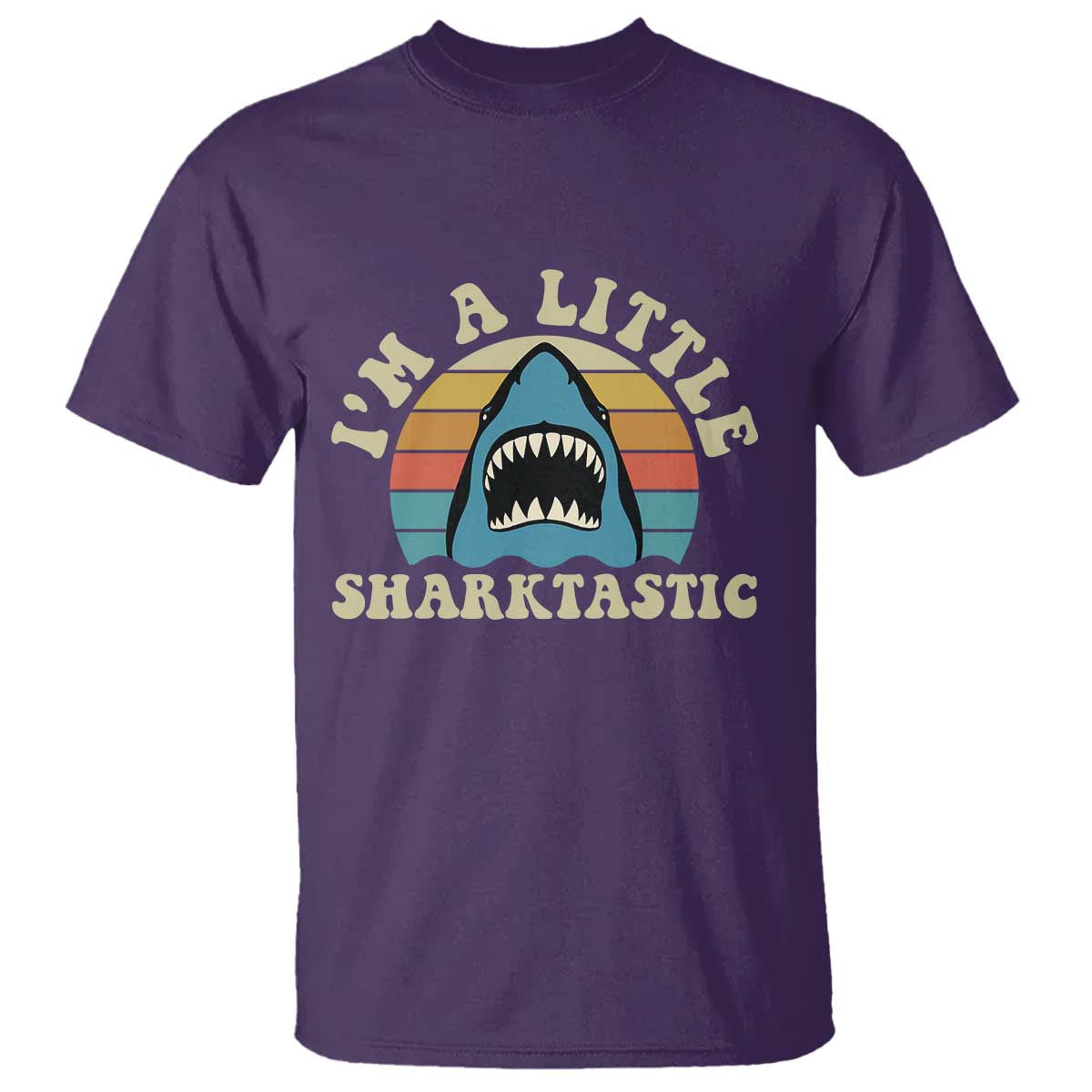 Im A Little Sharktastic T Shirt Vintage Shark Lover Week Gift