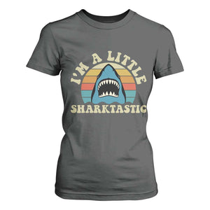 Im A Little Sharktastic T Shirt For Women Vintage Shark Lover Week Gift