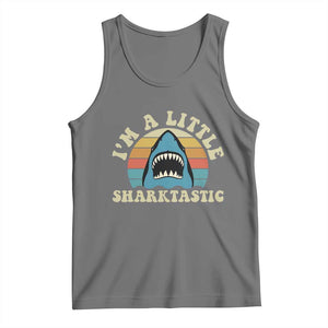 Im A Little Sharktastic Tank Top Vintage Shark Lover Week Gift