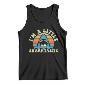 Im A Little Sharktastic Tank Top Vintage Shark Lover Week Gift