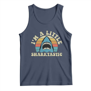 Im A Little Sharktastic Tank Top Vintage Shark Lover Week Gift