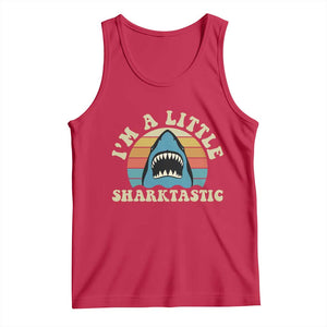 Im A Little Sharktastic Tank Top Vintage Shark Lover Week Gift