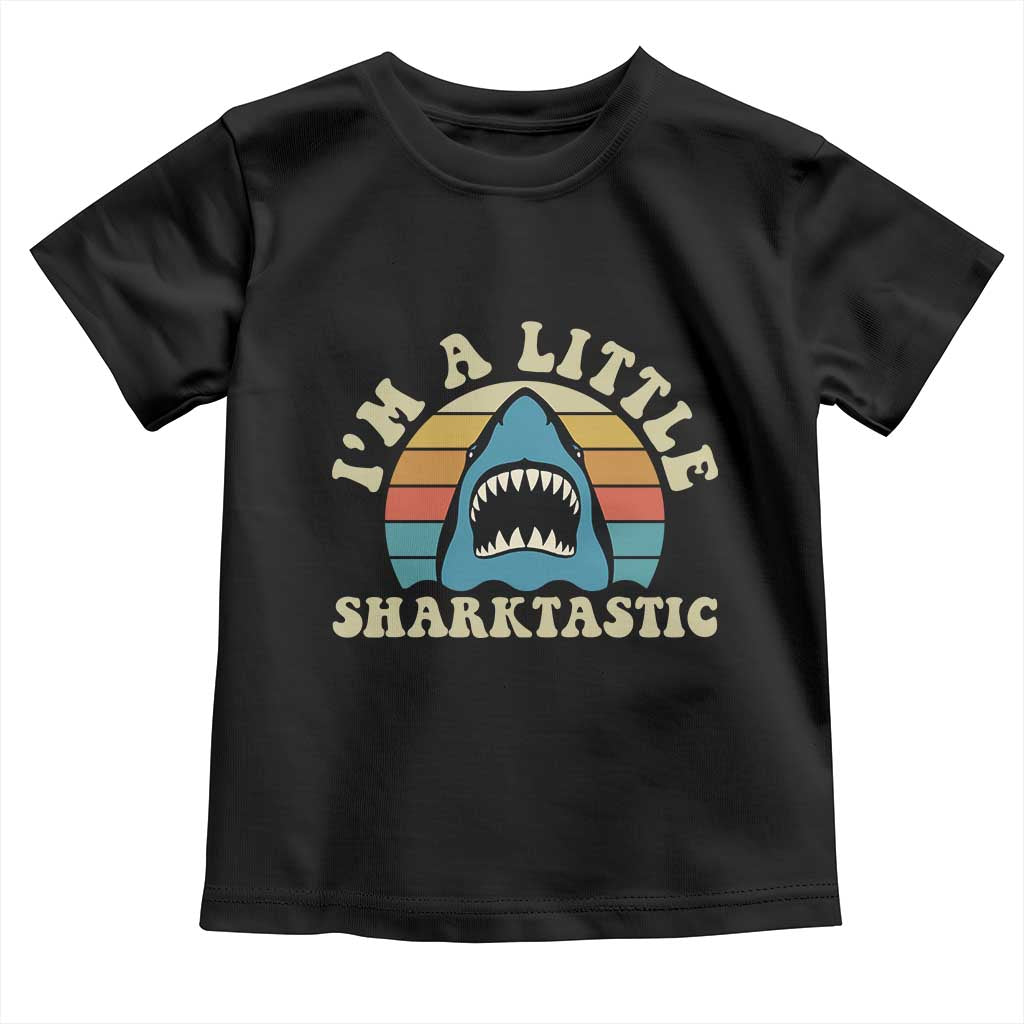 Im A Little Sharktastic Toddler T Shirt Vintage Shark Lover Week Gift TS12 Black Print Your Wear