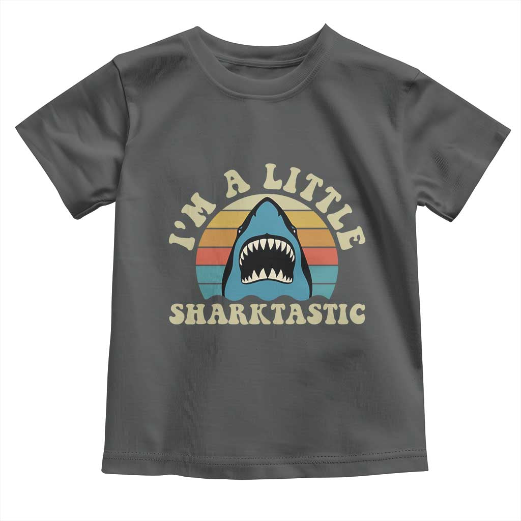 Im A Little Sharktastic Toddler T Shirt Vintage Shark Lover Week Gift