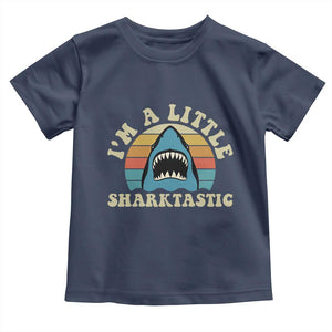 Im A Little Sharktastic Toddler T Shirt Vintage Shark Lover Week Gift