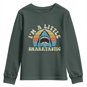 Im A Little Sharktastic Youth Sweatshirt Vintage Shark Lover Week Gift
