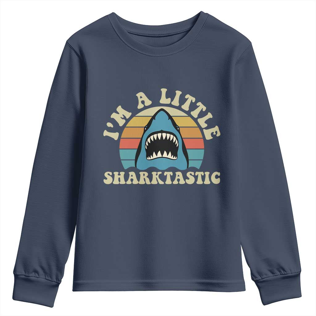 Im A Little Sharktastic Youth Sweatshirt Vintage Shark Lover Week Gift