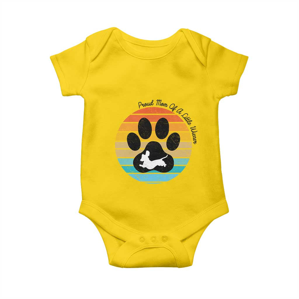 Dachshund Dog Mom Baby Onesie Proud Mom Of A Little Wiener TS12 Daisy Print Your Wear