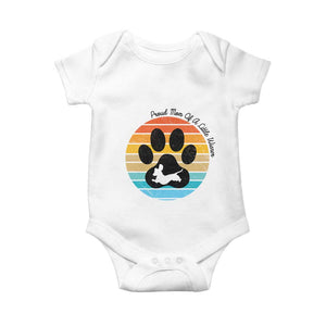 Dachshund Dog Mom Baby Onesie Proud Mom Of A Little Wiener TS12 White Print Your Wear