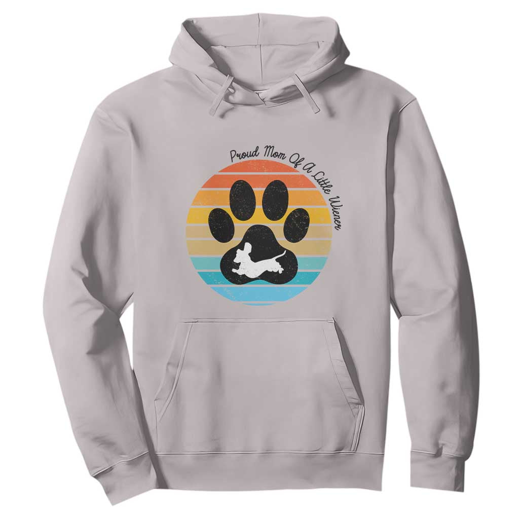 Dachshund Dog Mom Hoodie Proud Mom Of A Little Wiener TS12 Ice Gray Print Your Wear