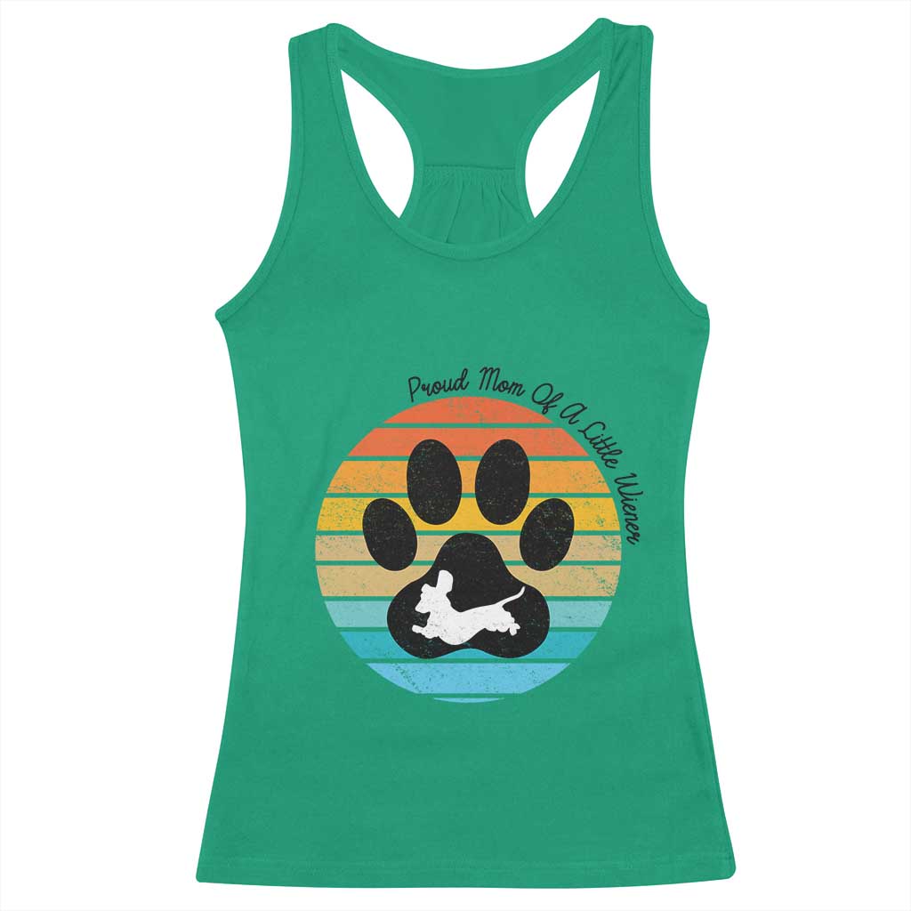 Dachshund Dog Mom Racerback Tank Top Proud Mom Of A Little Wiener TS12 Irish Green Print Your Wear