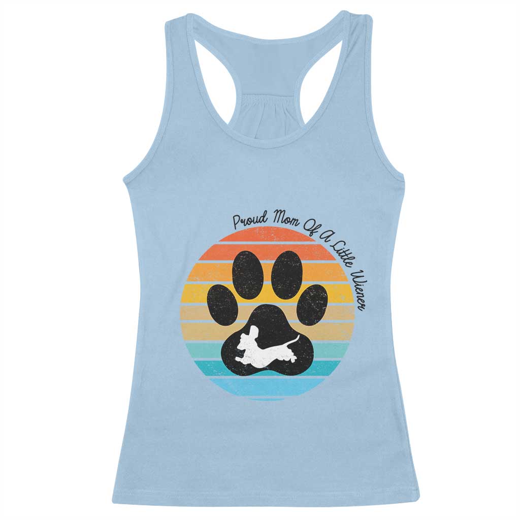 Dachshund Dog Mom Racerback Tank Top Proud Mom Of A Little Wiener TS12 Light Blue Print Your Wear