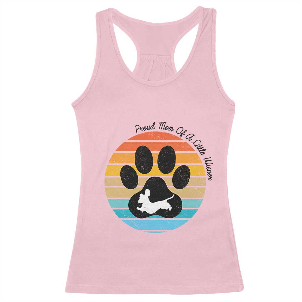 Dachshund Dog Mom Racerback Tank Top Proud Mom Of A Little Wiener TS12 Light Pink Print Your Wear