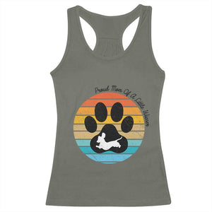 Dachshund Dog Mom Racerback Tank Top Proud Mom Of A Little Wiener TS12 Military Green Print Your Wear