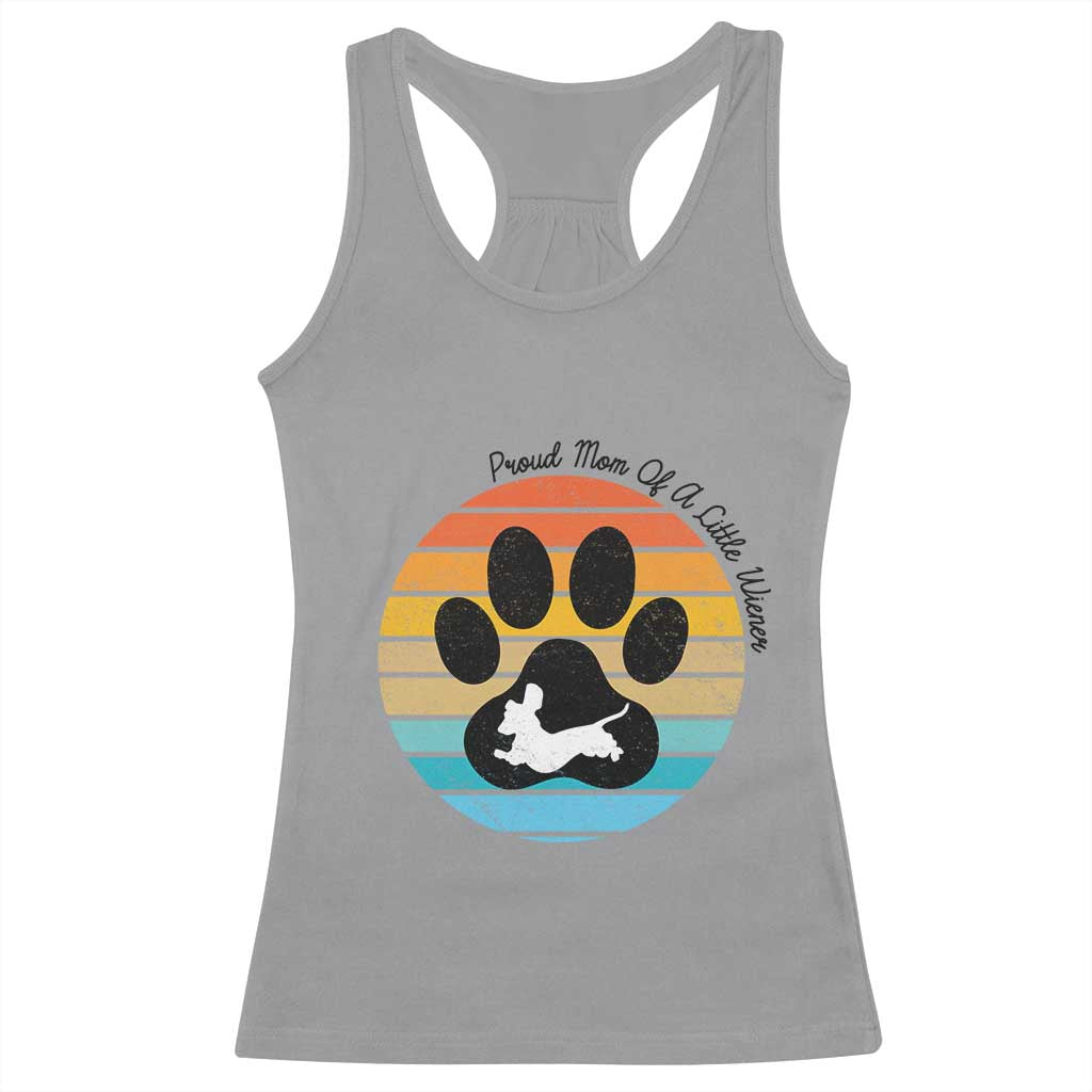 Dachshund Dog Mom Racerback Tank Top Proud Mom Of A Little Wiener TS12 Sport Gray Print Your Wear