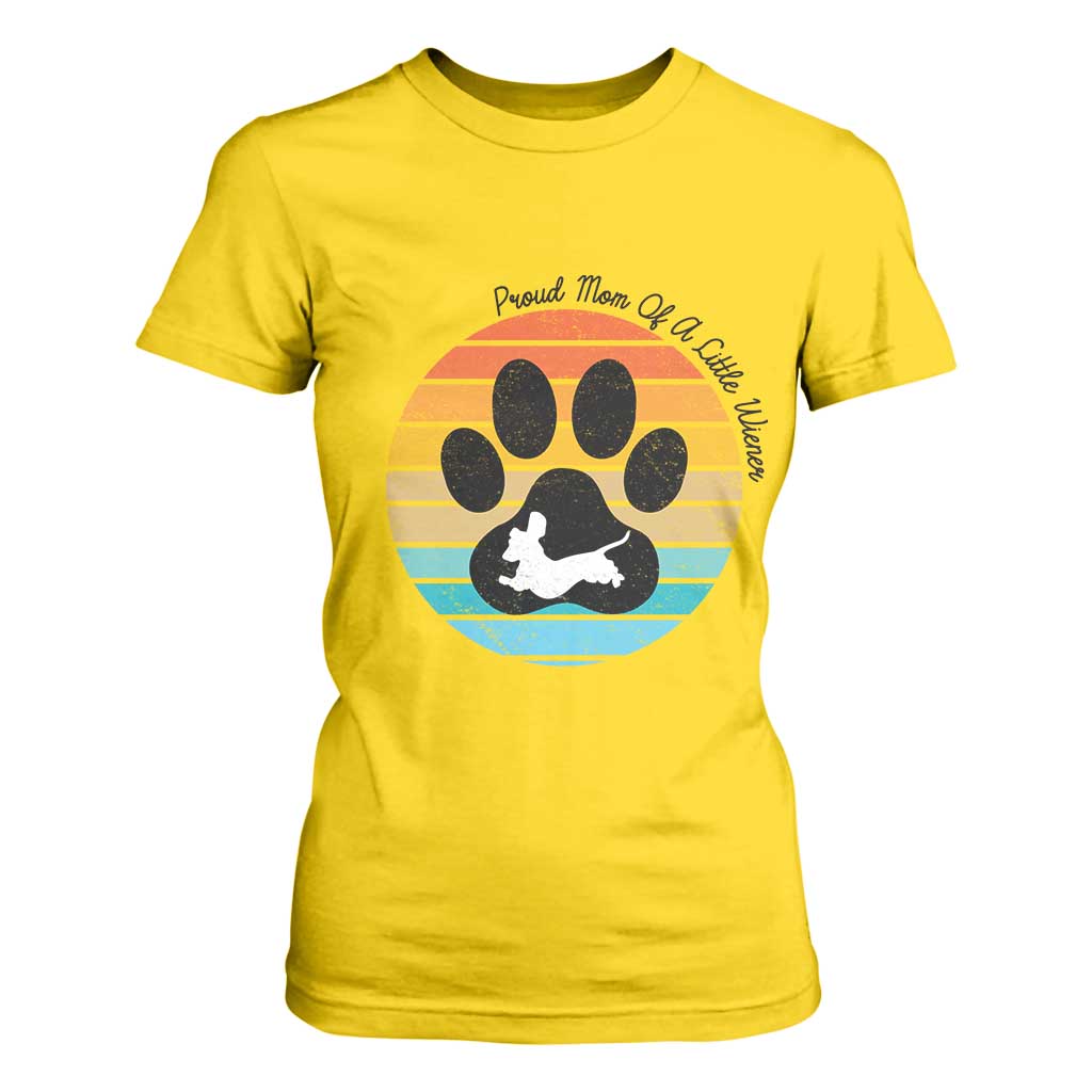 Dachshund Dog Mom T Shirt For Women Proud Mom Of A Little Wiener TS12 Daisy Print Your Wear