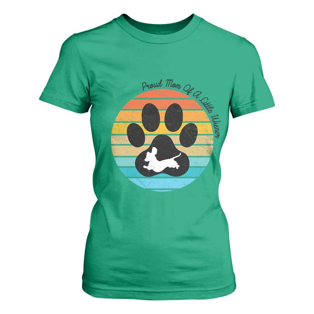 Dachshund Dog Mom T Shirt For Women Proud Mom Of A Little Wiener TS12 Irish Green Print Your Wear