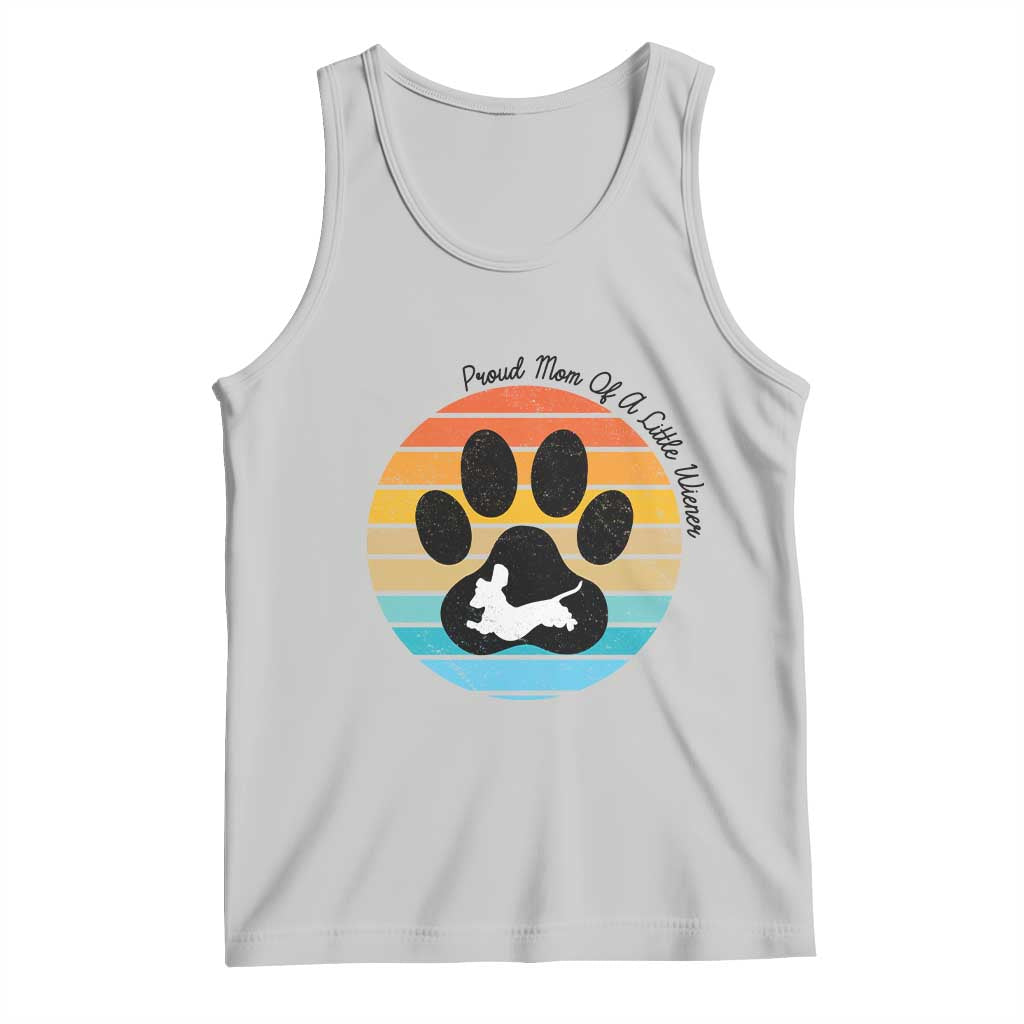 Dachshund Dog Mom Tank Top Proud Mom Of A Little Wiener TS12 Ash Print Your Wear