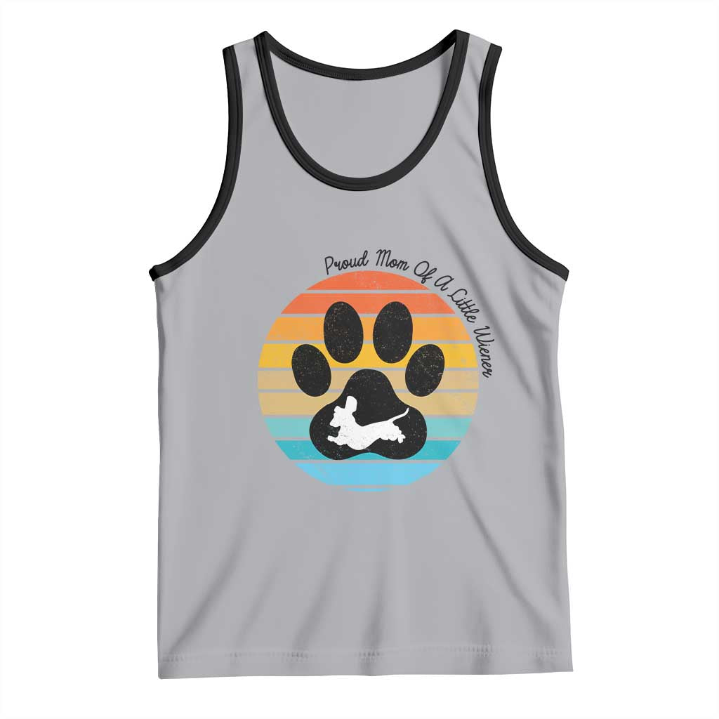 Dachshund Dog Mom Tank Top Proud Mom Of A Little Wiener TS12 Athletic Heather Black Print Your Wear