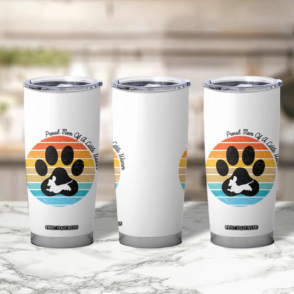 Dachshund Dog Mom Tumbler Cup Proud Mom Of A Little Wiener TS12 Print Your Wear