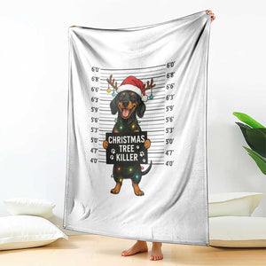 Christmas Dachshund Throw Blanket Funny Christmas Tree Killer TS12 Print Your Wear