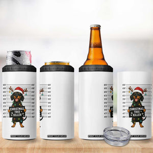 Christmas Dachshund 4 in 1 Can Cooler Tumbler Funny Christmas Tree Killer TS12 Print Your Wear