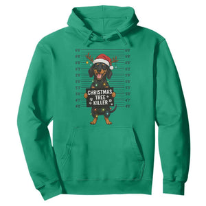 Christmas Dachshund Hoodie Funny Christmas Tree Killer TS12 Irish Green Print Your Wear