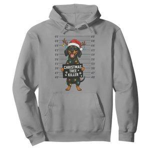 Christmas Dachshund Hoodie Funny Christmas Tree Killer TS12 Sport Gray Print Your Wear
