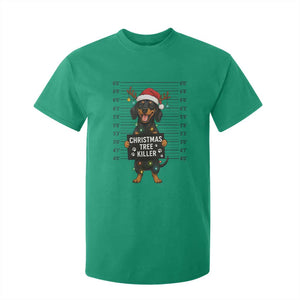 Christmas Dachshund T Shirt For Kid Funny Christmas Tree Killer TS12 Irish Green Print Your Wear